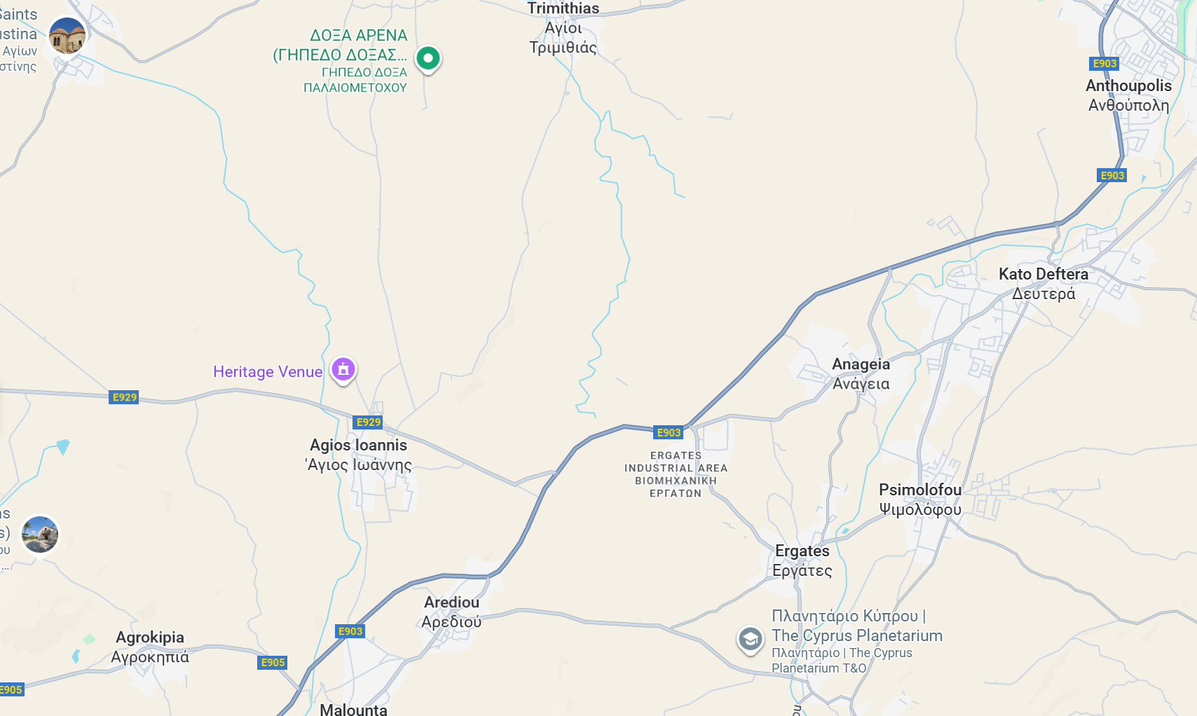 Office locations map